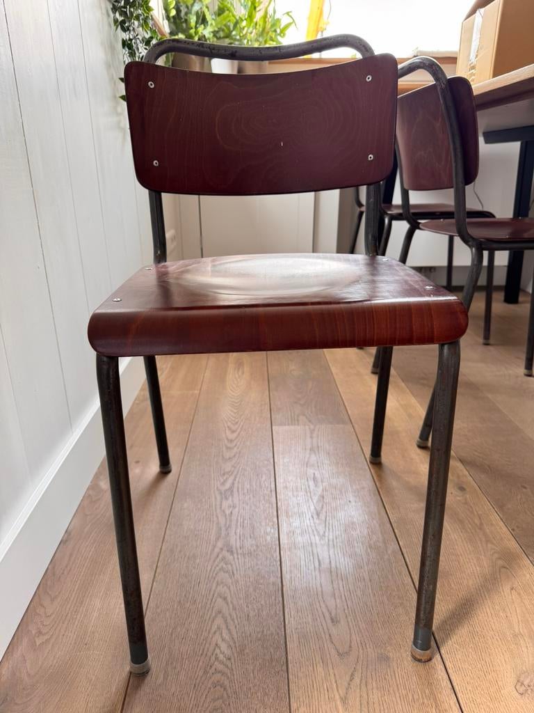 Vintage Stoelen 4 stuks voor 115 euro, Huis en Inrichting, Ophalen, Gebruikt, Bruin, Vintage