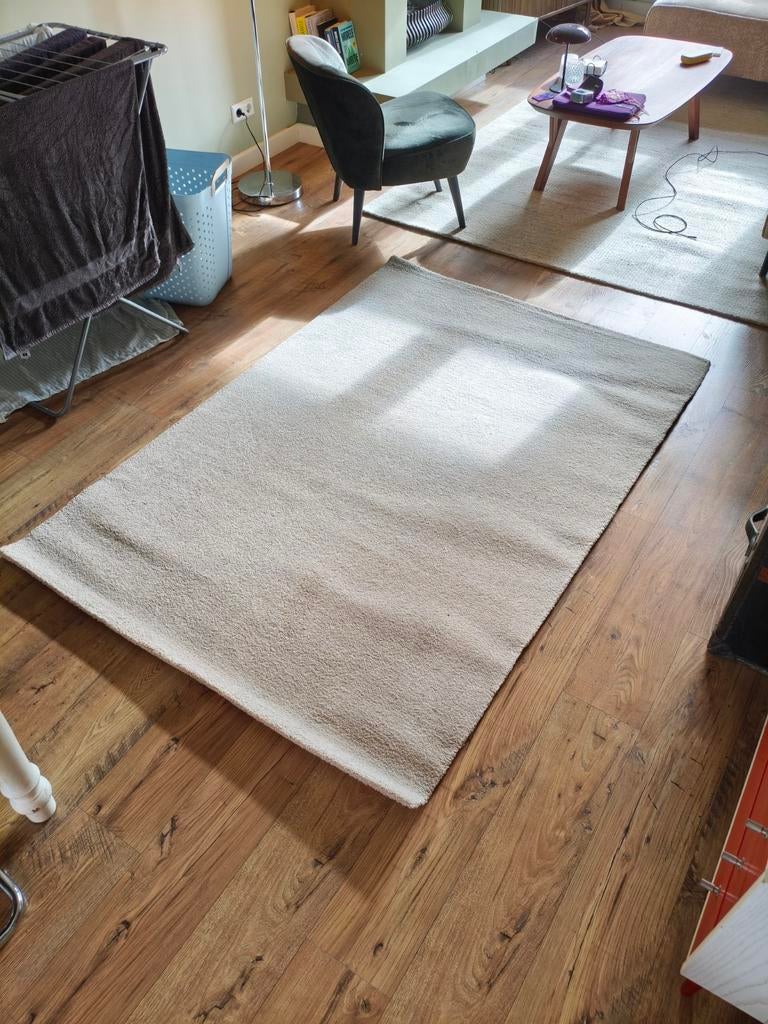 IKEA Beige Vloerkleed - Zacht en Comfortabel, Ophalen, Gebruikt, 100 tot 150 cm, Modern, Scandinavisch