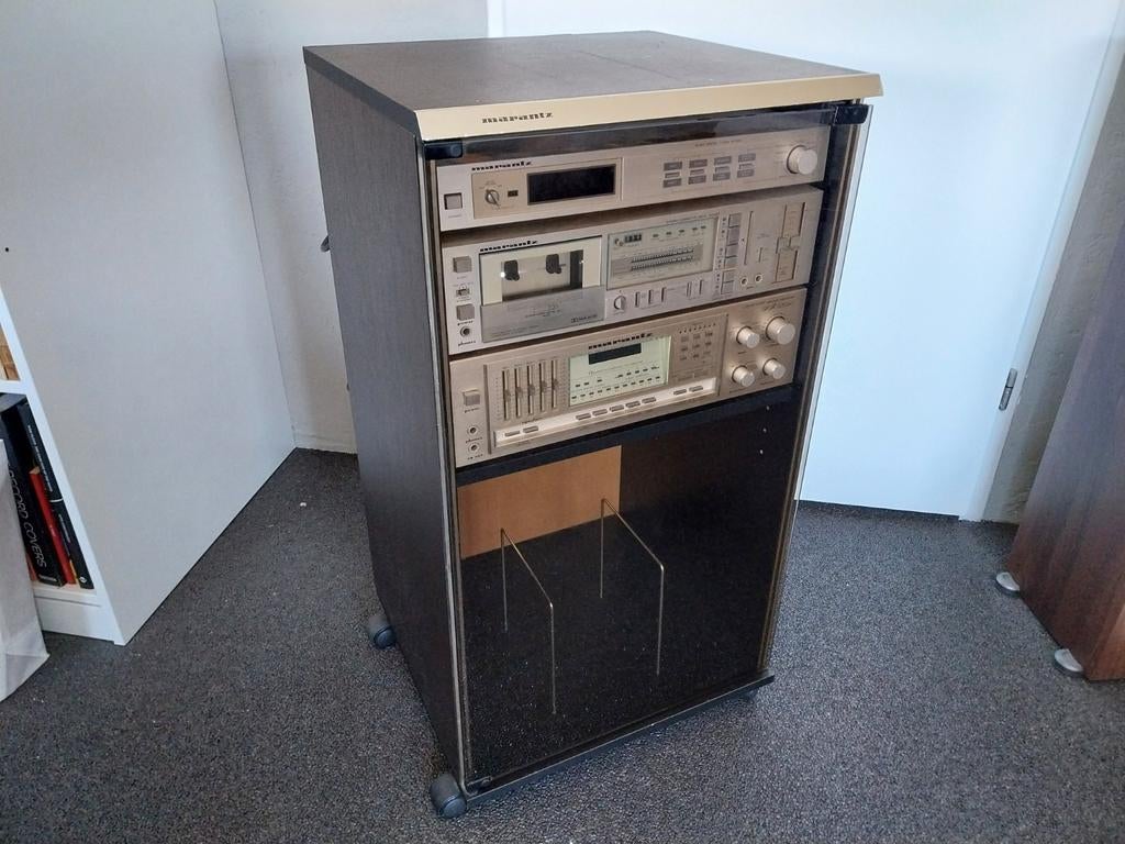 Marantz stereo set + meubel, Gebruikt, Cassettedeck, Losse componenten, Ophalen
