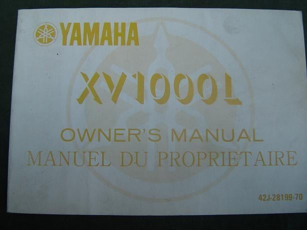 Yamaha XV1000 L 1984 motorcycle owner's manual XV 1000, Motoren, Ophalen of Verzenden, Yamaha