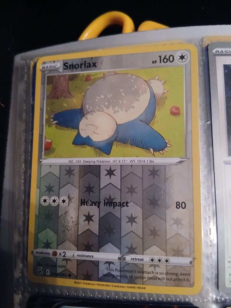 Pokémon Kaart Snorlax (Basic) HP 160 - Zeldzaam, Ophalen of Verzenden, Zo goed als nieuw, Losse kaart