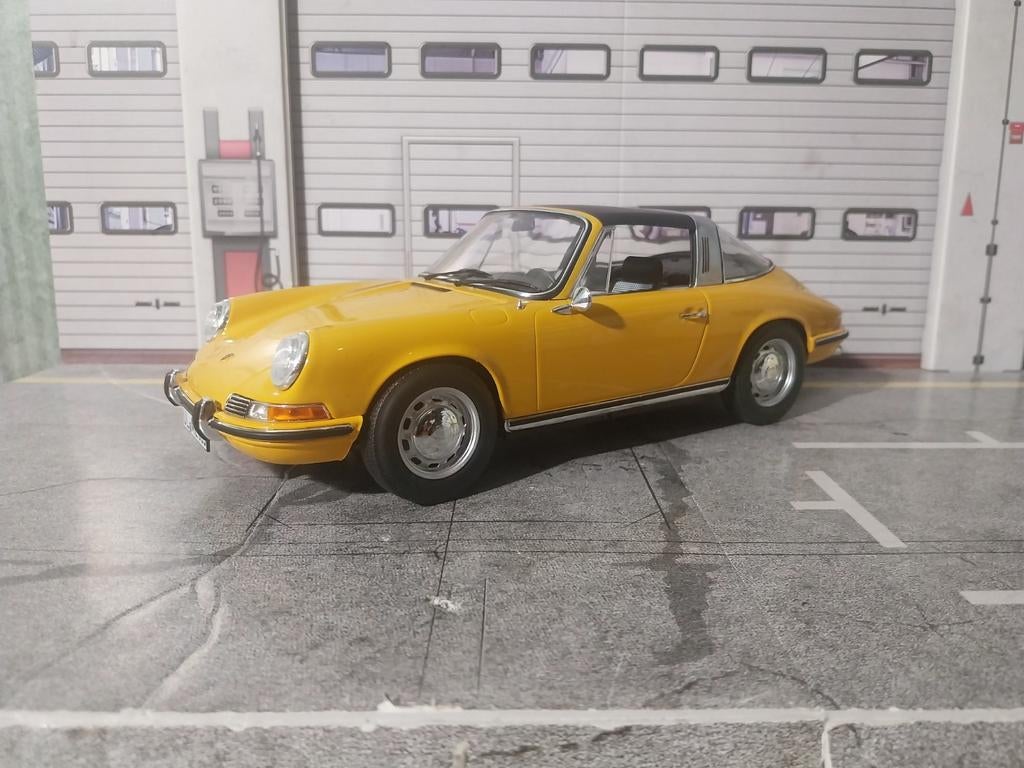 Zeldzaam Porsche 911E targa 1969 oranje, Ophalen of Verzenden, Nieuw, Auto, Norev