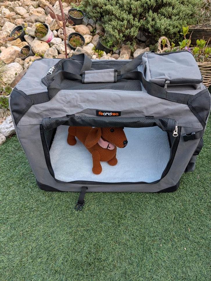 Honden reisbench grijs van merk Feandrea, Dieren en Toebehoren, Honden-accessoires, Zo goed als nieuw, Ophalen