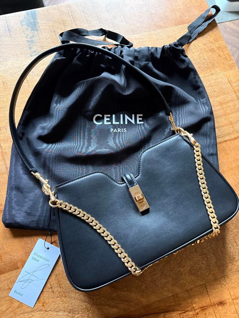 Celine schoudertas zwart, Ophalen of Verzenden, Zo goed als nieuw, Zwart, Schoudertasje