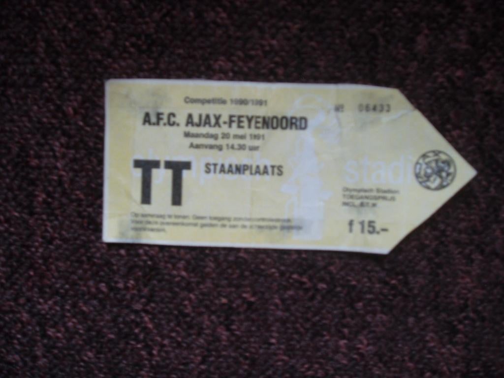 Ajax-Feyenoord Ticket seizoen 1990/91, Ophalen of Verzenden, Gebruikt, Ajax, Overige typen