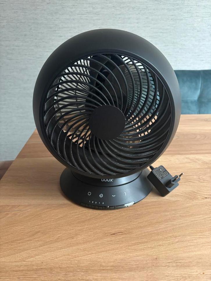 Duux Globe Tafelventilator zwart, Witgoed en Apparatuur, Ventilatoren, Zo goed als nieuw, Tafelventilator, Ophalen