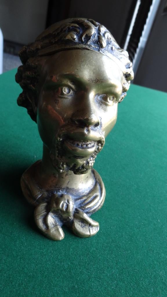 Zeldzame sculptuur / inktpot in brons, Antiek en Kunst, Ophalen of Verzenden