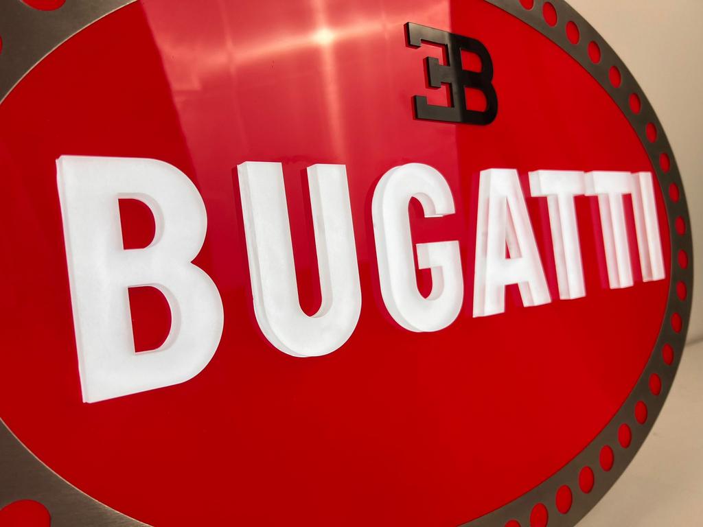 Bugatti dealer sign buiten reclame, Ophalen of Verzenden, Auto's