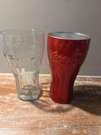 2 mooie Vintage COCA-COLA glazen zelfde maat, Ophalen of Verzenden, Zo goed als nieuw, Frisdrankglas