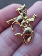 Vintage 1980 paard met jockey broche, Ophalen of Verzenden