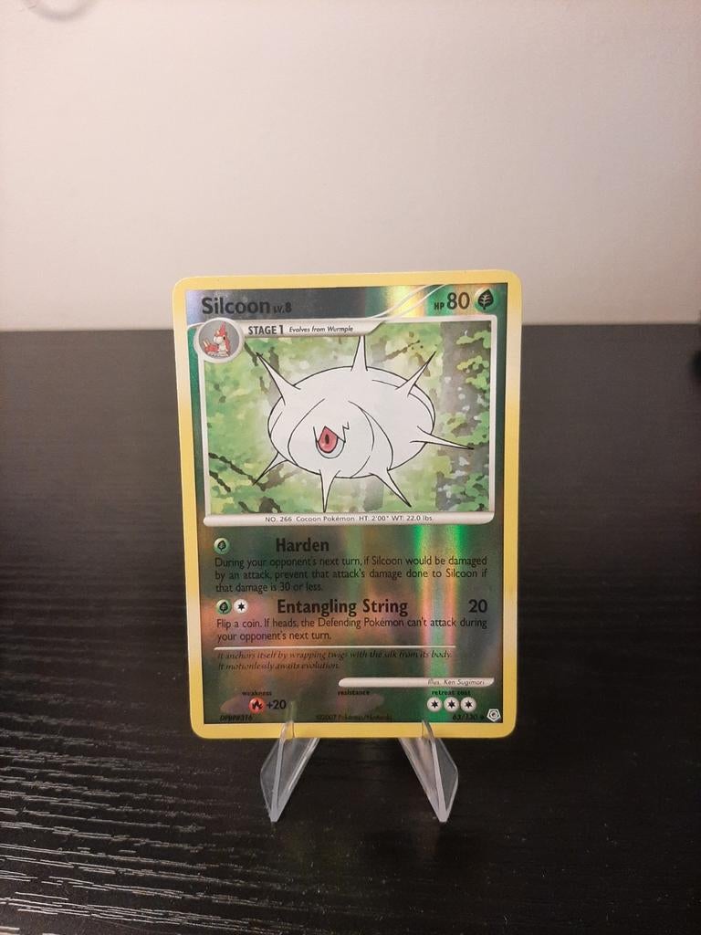 Pokémon Kaart Silcoon 63/130 Diamond & Pearl, Ophalen of Verzenden, Zo goed als nieuw, Losse kaart
