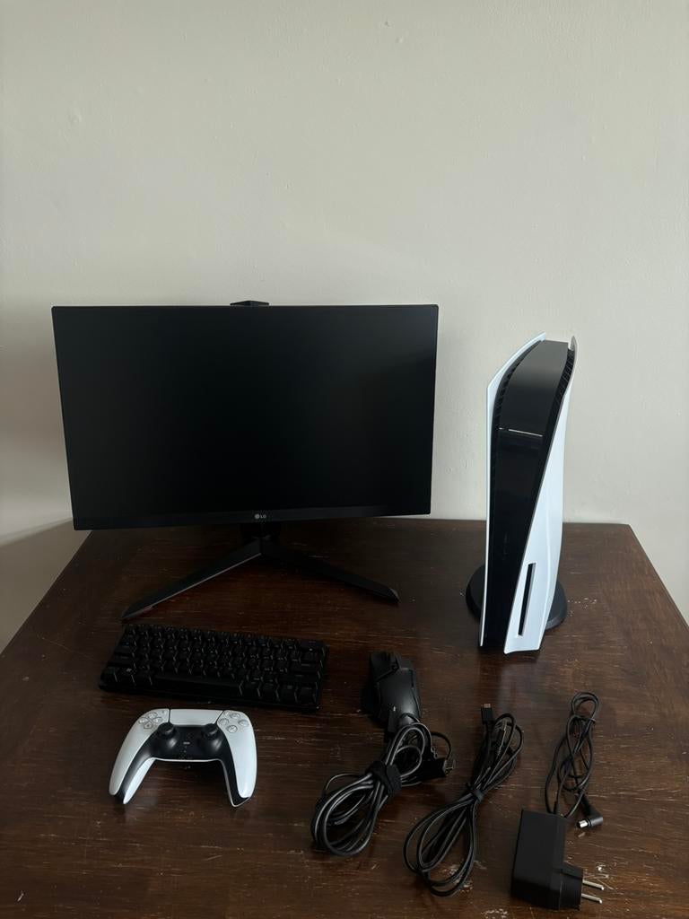 Playstation 5, monitor, toetsenbord en muis, Ophalen, Zo goed als nieuw