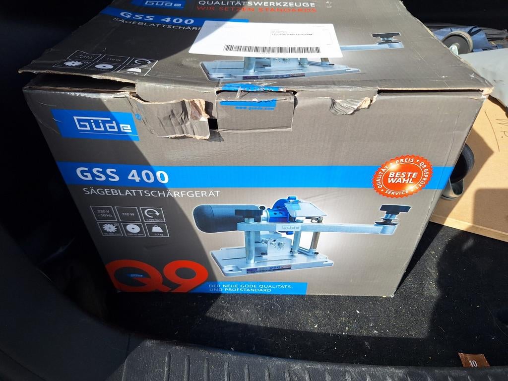 Güde GSS 400 zaagbladslijpmachine, Ophalen
