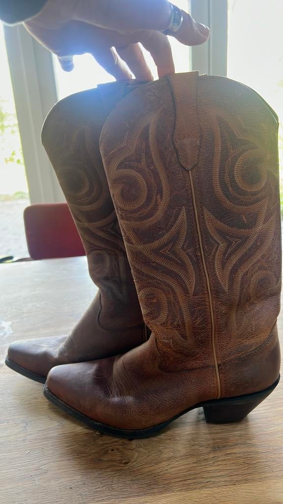 Cowboy laarzen uit de USA, Ophalen of Verzenden, Zo goed als nieuw, Bruin, Hoge laarzen