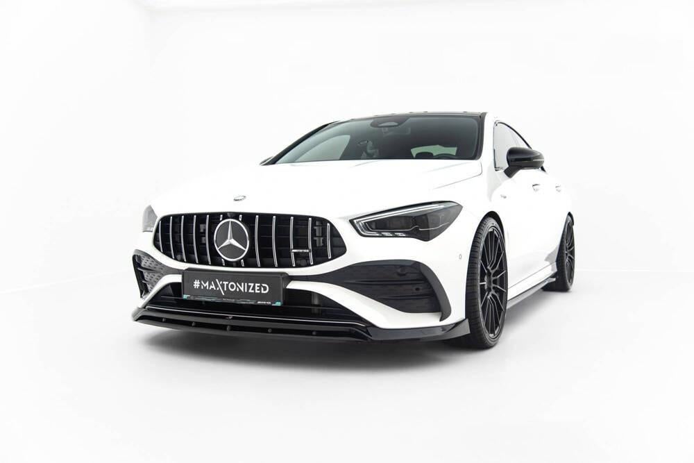 Voorlip sideskirt diffuser spoiler - Mercedes AMG CLA 35 23+, Auto diversen, Tuning en Styling, Ophalen of Verzenden