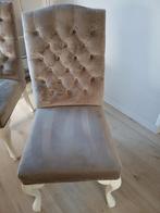 Eetkamerstoelen 4 st. Taupe landelijk, Huis en Inrichting, Stoelen, Ophalen of Verzenden, Gebruikt, Overige kleuren