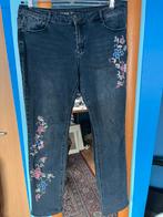 leuke jeans met bloemen Jessica 42 zgan, Maat 42/44 (L), Zo goed als nieuw, Lang, Verzenden