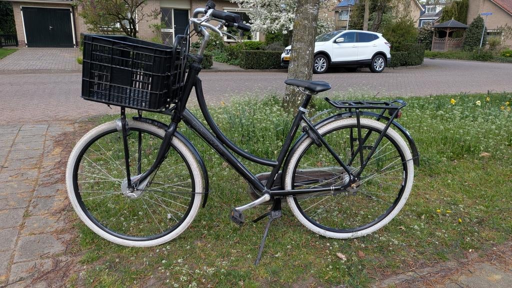 Batavus Diva Damesfiets met fietskrat, Framemaat 50 cm, Fietsen en Brommers, Fietsen | Dames | Damesfietsen, Gebruikt, Batavus