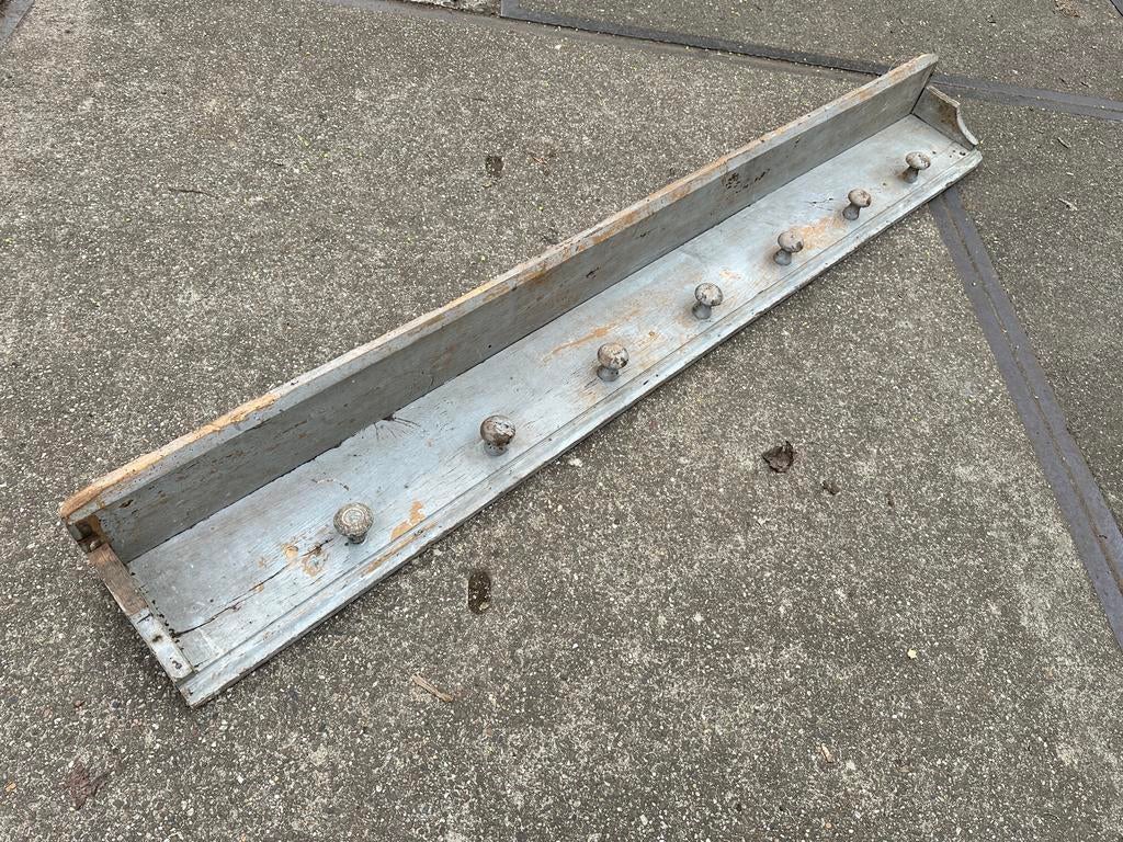 Brocante houten kapstok met 7 haken, Ophalen, Gebruikt, 150 tot 200 cm, Minder dan 25 cm