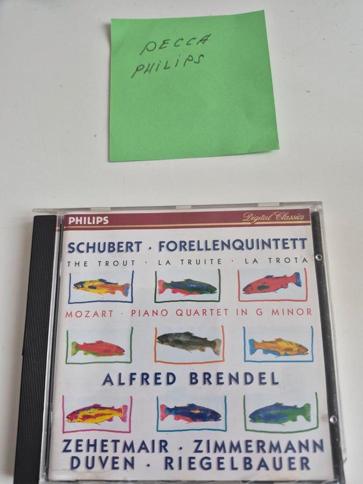 Schubert Forellenkwintet & Mozart Pianokwartet CD, Cd's en Dvd's, Cd's | Klassiek, Ophalen of Verzenden