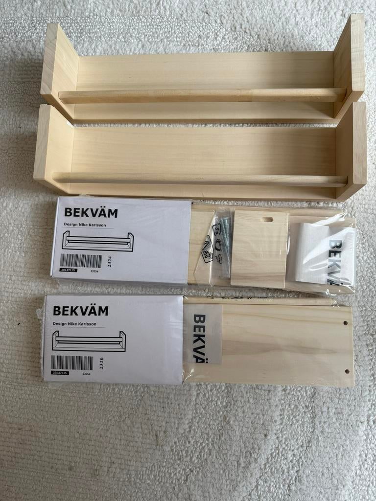 4x Bekvam wandrekjes waaronder twee in verpakking, Huis en Inrichting, Woonaccessoires | Wandplanken en Boekenplanken, Ophalen of Verzenden