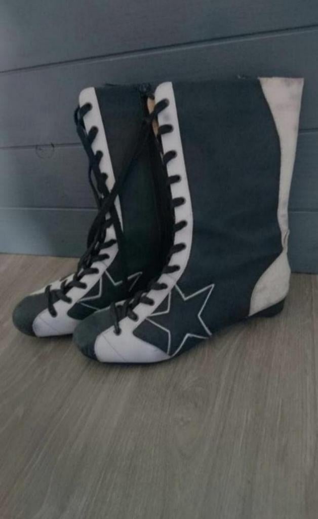 Leren laarzen maat 41 dames, Ophalen of Verzenden, Zo goed als nieuw, Zwart, Hoge laarzen