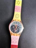 Kleurrijk Swatch horloge met uniek design, Kunststof, Gebruikt, Polshorloge, Swatch