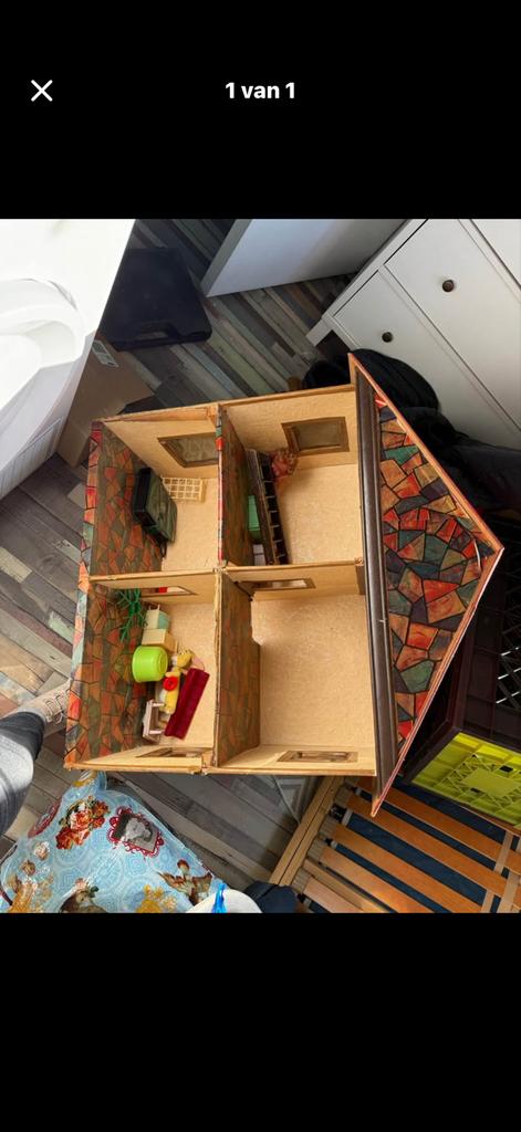 Poppenhuis met meubels, Ophalen, Gebruikt, Poppenhuis