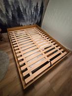 JYSK Bed frame with storage 140x200, Ophalen, Bruin, Tweepersoons, 140 cm