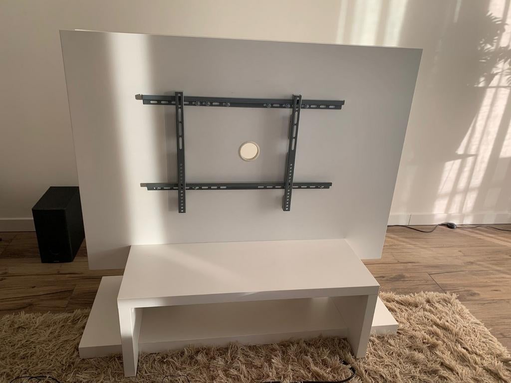 TV-meubel met beugel - 140x50x125 cm, Ophalen, Overige materialen, Gebruikt, 100 tot 150 cm