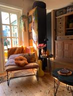 stoel fauteuil bankje, Ophalen, Zo goed als nieuw, 50 tot 75 cm, Leer