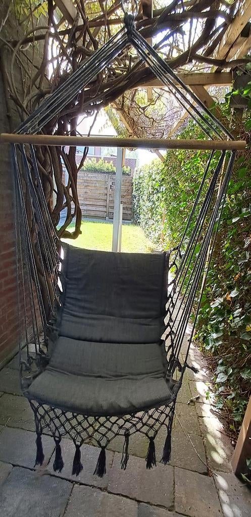 Hangstoel incl bevestigingshaak voor in hout., Ophalen, Gebruikt, Opvouwbaar, Eenpersoons