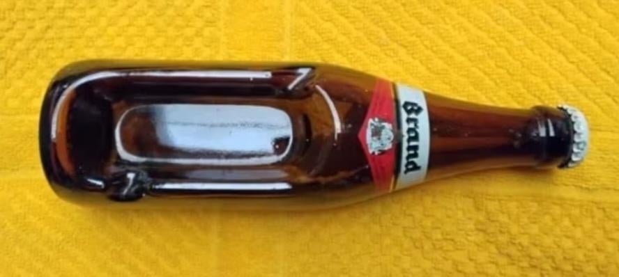 Brand bierfles asbak vintage, Verzamelen, Biermerken, Ophalen, Zo goed als nieuw, Overige typen, Brand