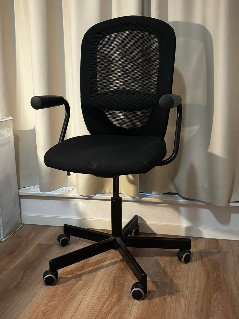 IKEA Flintan Bureaustoel ZGAN, Huis en Inrichting, Bureaustoelen, Ophalen of Verzenden, Zo goed als nieuw, Zwart, Bureaustoel