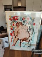 Groot ingelijst Nic Jong zeefdruk, Bellezza 1987, Antiek en Kunst, Ophalen
