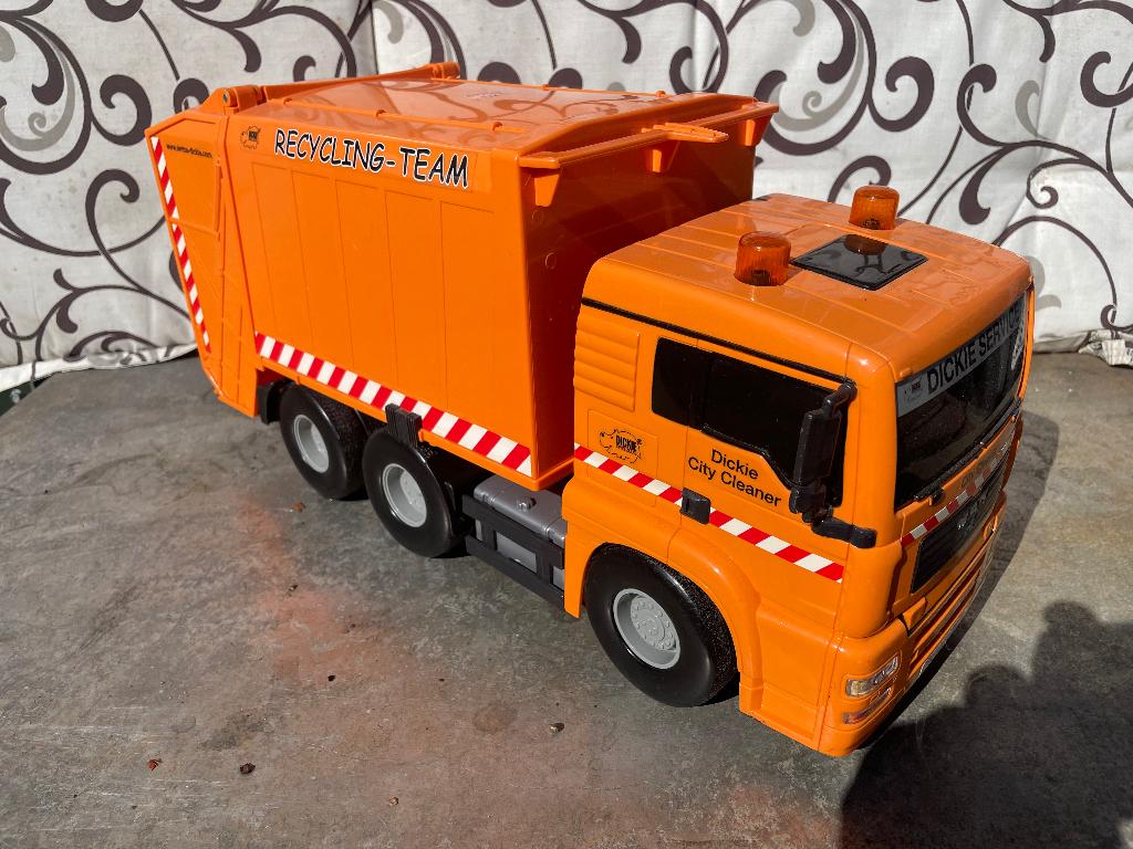 Vuilniswagen Dickie city cleaner, Ophalen of Verzenden, Gebruikt