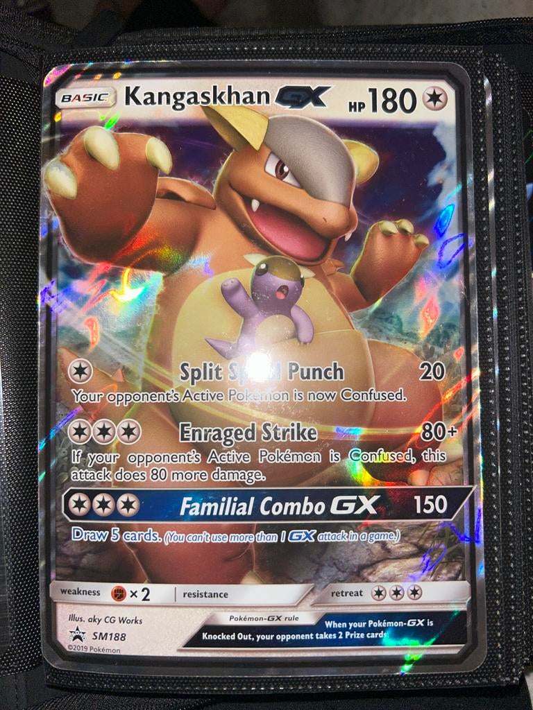 Kangaskhan GX SM188 Jumbo Promo Pokémon Kaart, Ophalen of Verzenden, Zo goed als nieuw, Losse kaart, Foil