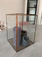 Windlicht / kaarsenhouder glas, Huis en Inrichting, Woonaccessoires | Kandelaars en Kaarsen, Ophalen, Zo goed als nieuw, Overige materialen