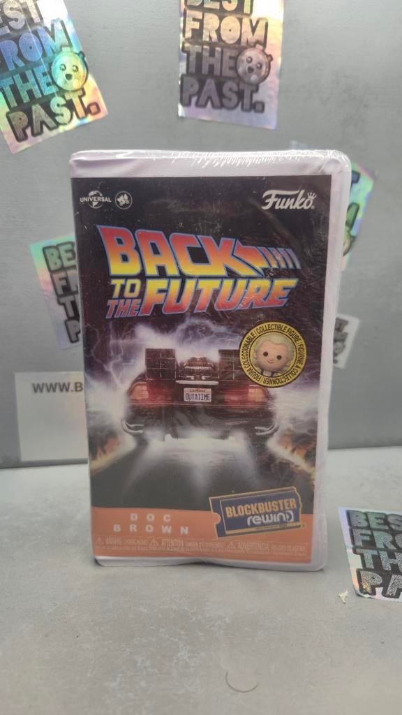 Funko Blockbuster Rewind Back to the Future Doc Brown, Ophalen of Verzenden, Nieuw, Actiefiguur of Pop