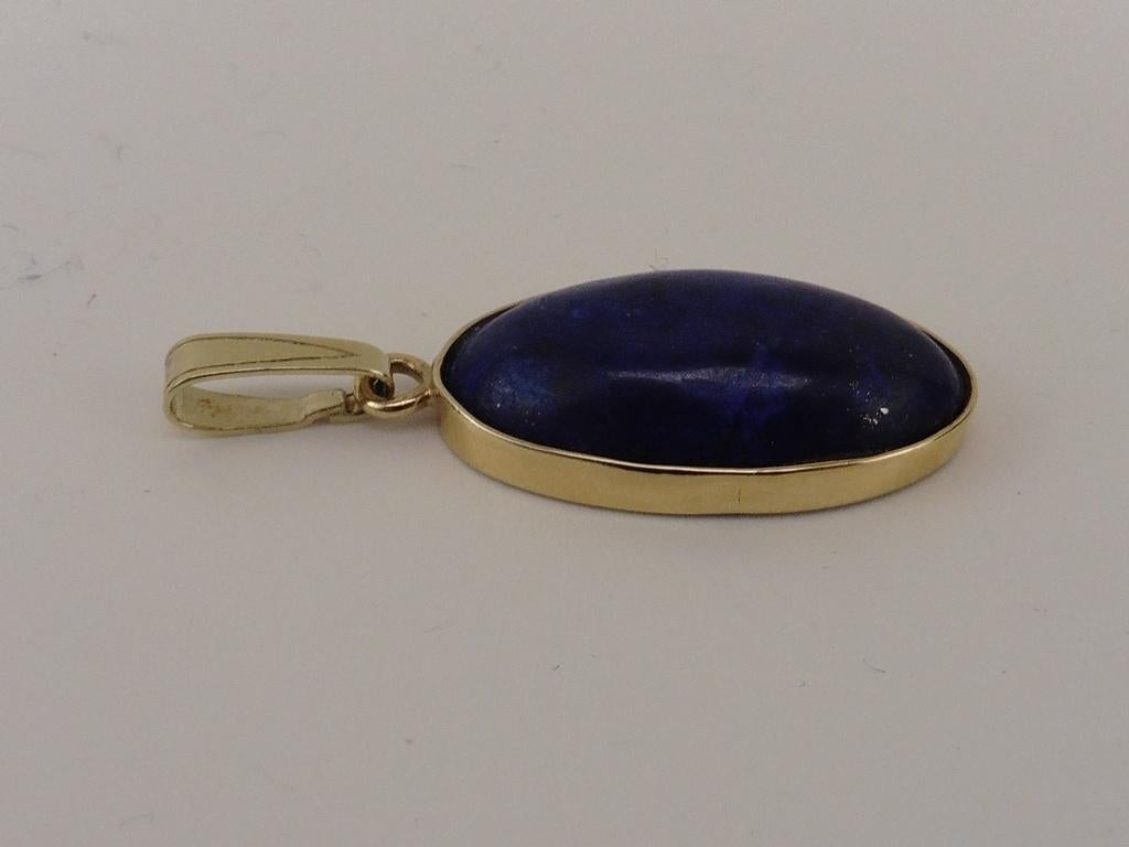 Gouden hanger met lapis lazuli                            L1, Gebruikt, Overige voorstellingen, Blauw, .