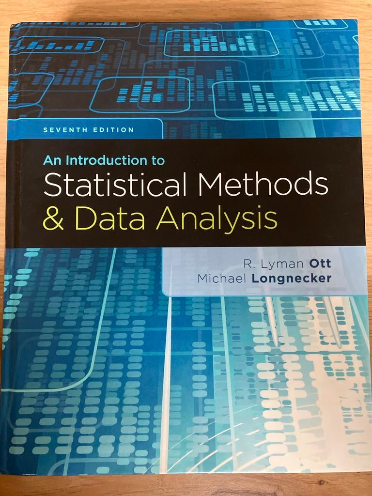 An Introduction to Statistical Methods & Data Analysis, Boeken, Studieboeken en Cursussen, Ophalen of Verzenden, Beta, Zo goed als nieuw