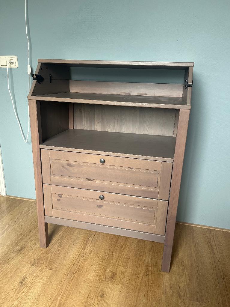Babykamer Ikea sundvink : commode, kledingkast en ledikant, Kinderen en Baby's, Kinderkamer | Complete kinderkamers, Ophalen, Gebruikt