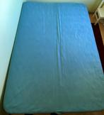 3 Zits Slaapbank Nyhamn met Foammatras Blauw/Grijze Hoes, Ophalen, 70 cm of minder, Blauw, Tweepersoons