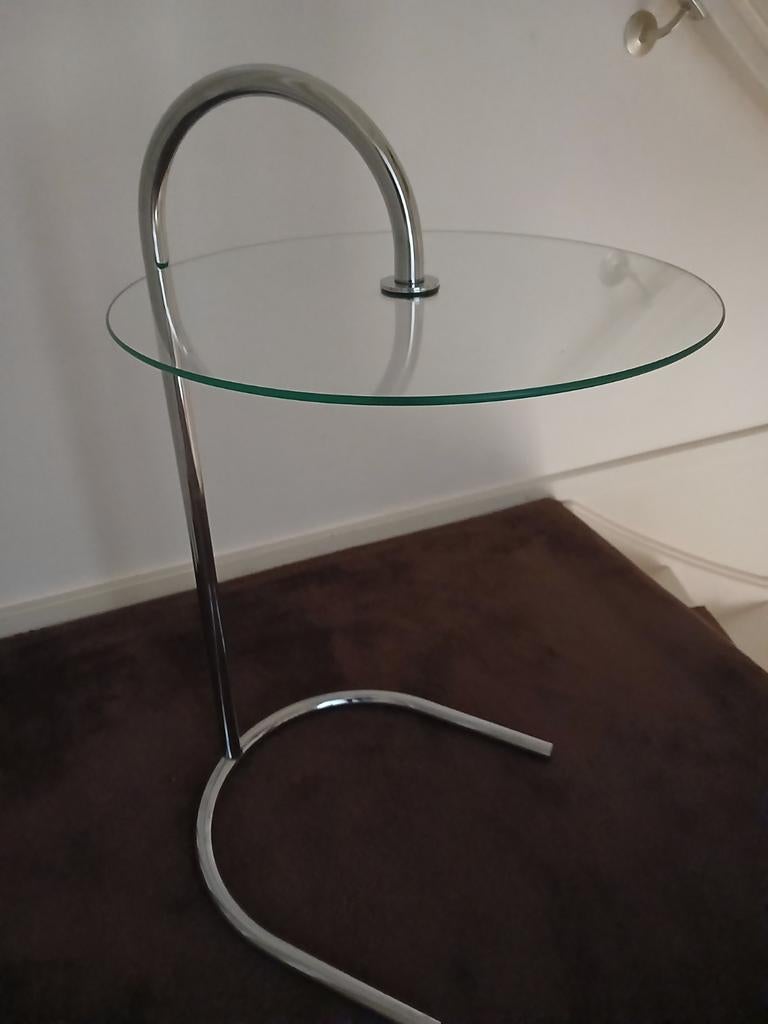 bijzettafel, Minder dan 55 cm, Rond, Glas, Ophalen
