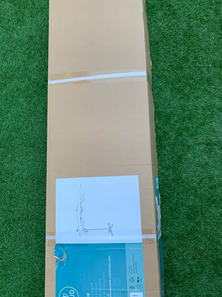 Nieuwe zweefparasol 270x270 cm antraciet in doos, Ophalen, Nieuw, 2 tot 3 meter, Zweefparasol