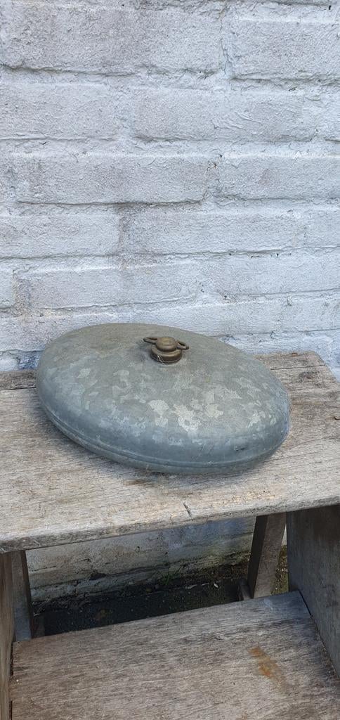 Oude franse warmwater kruik bedkruik tuin brocante, Ophalen of Verzenden