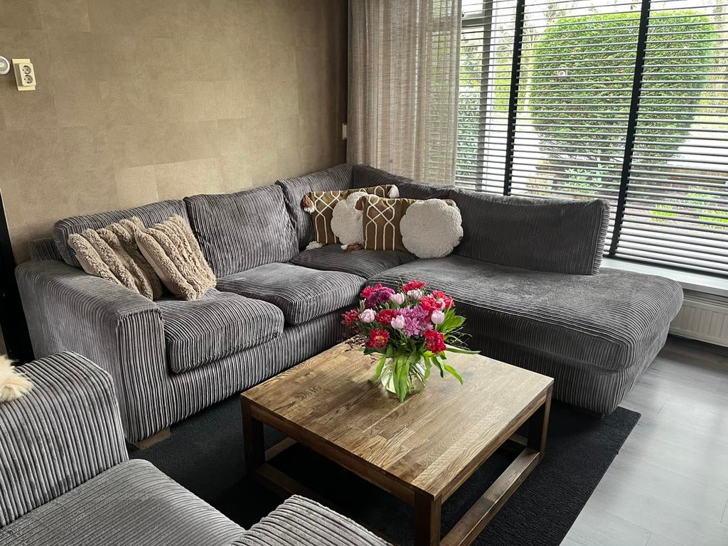 Loungebank+ loveseat, Huis en Inrichting, Ophalen, 250 tot 300 cm, Gebruikt, Stof