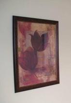 2 prachtige schilderijen donkerrode tinten met mooie lijst, Ophalen of Verzenden, Zo goed als nieuw, Schilderij, 75 cm of meer