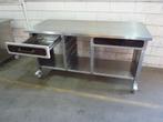 RVS verrijdbare werkbank met lade 180x80cm horeca tafel, Gebruikt, RVS Meubilair, Handelsonderneming Hendriksen, Ophalen of Verzenden