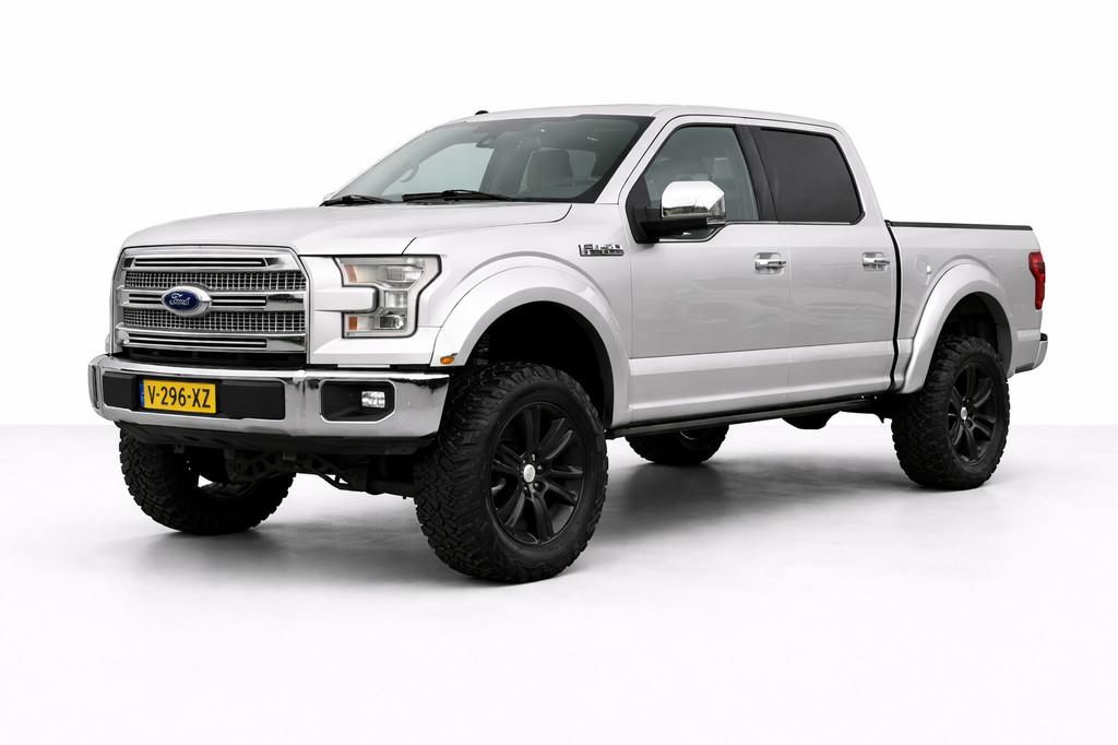 Ford F150 Platinum 4x4 Pickup Crew Cab LPG Airco Cruise, Auto's, Bestelauto's, Gebruikt, Leder, Bedrijf, Vierwielaandrijving